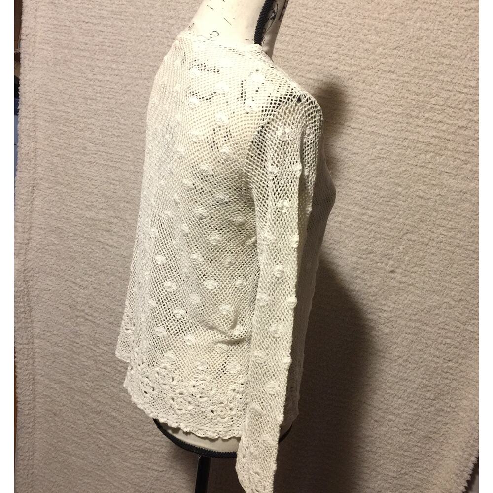 Vintage Ivory Handmade Crocheted cotton sweater Shanghai China - Picture 3 of 6